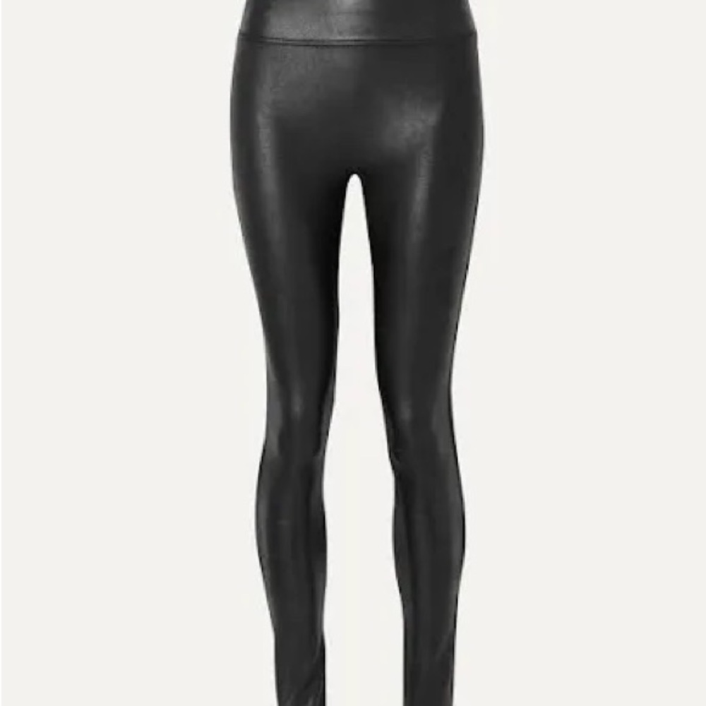 SPANX Black Faux Leather Leggings